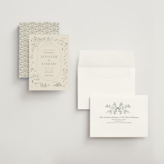 This is a cream save the date with standard by Sherley Ferreira called tahoe lake printing on signature in grand