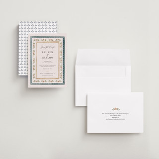 This is a sea save the date with standard by leslie hamer called americana printing on signature in grand