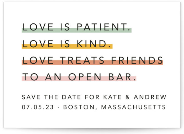 Love is... Grand Save the Date Cards