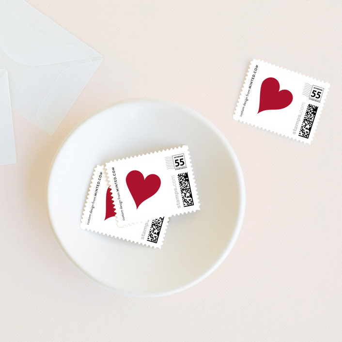 Love Connection Wedding Stamps by Kim Dietrich Elam Minted