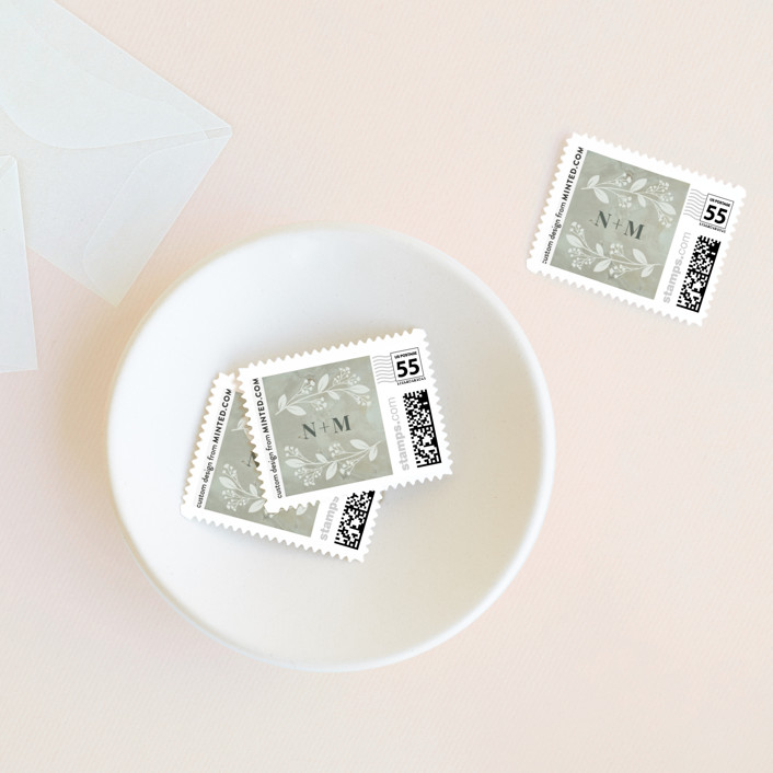 Clarity Wedding Stamps by Basil Design Studio Minted