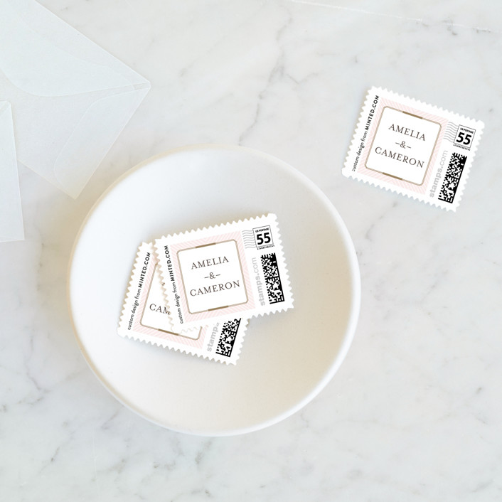 Formal Chic Wedding Stamps by Shirley Lin Schneider Minted