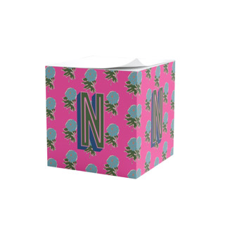 This is a pink back to school supplies by Clairebella called custom kyra sticky note cube in standard