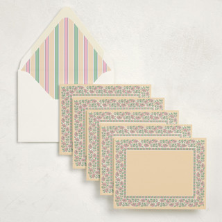 This is a peony stationery set by Creo Study called floral block print (set of 10) in standard
