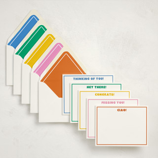 This is a colorful stationery set by Minted called modern greetings (set of 10) in standard
