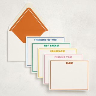 This is a colorful stationery set by Minted called modern greetings (set of 10) in standard