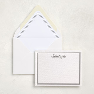 This is a noir stationery set by Melinda Denison called scripted gratitude (set of 10) in standard