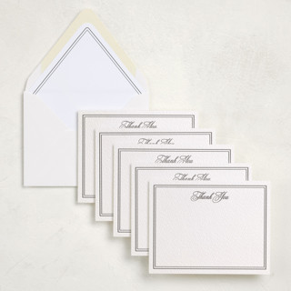 This is a noir stationery set by Melinda Denison called scripted gratitude (set of 10) in standard