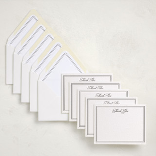 This is a noir stationery set by Melinda Denison called scripted gratitude (set of 10) in standard
