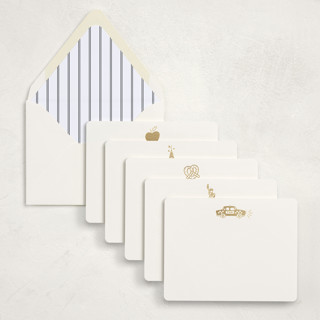 This is a gilded stationery set by Teju Reval called gilded nyc in standard