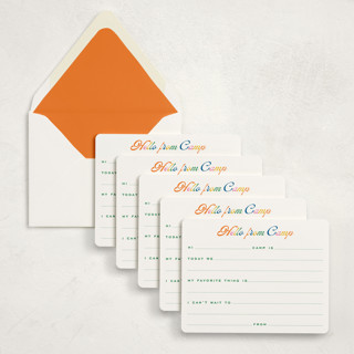 This is a multi stationery set by Minted called hello from camp in standard