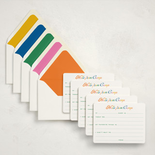 This is a multi stationery set by Minted called hello from camp in standard