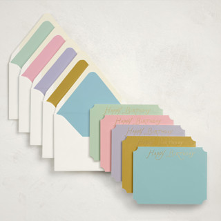 This is a multi stationery set by Minted called birthday sparkle in standard