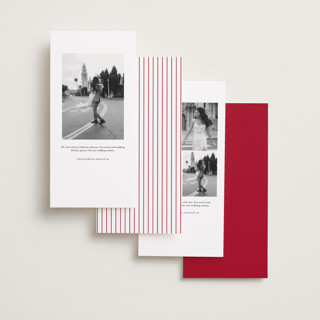 This is a berry save the date with standard by Inkblot Design called together printing on recycled smooth signature in tall