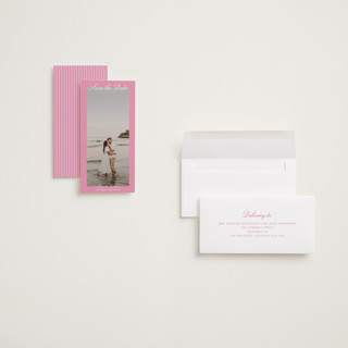 This is a peony save the date with standard by Baumbirdy called color frame printing on recycled smooth signature in tall