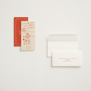 This is a sangria spark save the date with standard by Zove Ahhh called party on! printing on signature in tall
