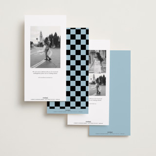 This is a wave save the date with standard by Blustery August called chess printing on recycled smooth signature in tall