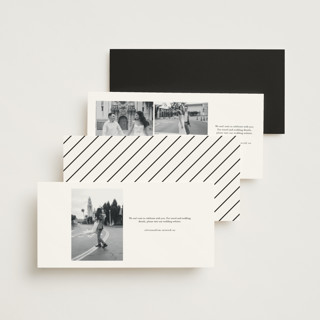 This is a ink save the date with standard by Ani Somi called finely printing on signature in tall