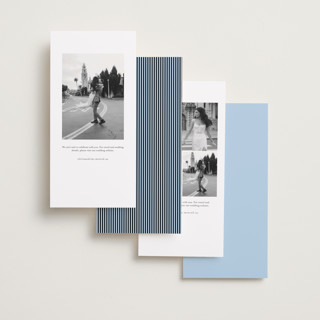 This is a sky save the date with standard by Blustery August called tarte tatin printing on recycled smooth signature in tall