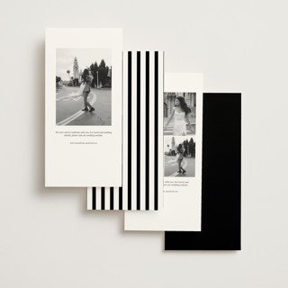 This is a mystic raven save the date with standard by Cass Loh called chic union printing on recycled smooth signature in tall