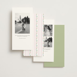 This is a garden save the date with standard by Creo Study called folk garden printing on recycled smooth signature in tall