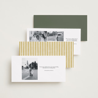 This is a garden save the date with standard by Snow and Ivy called penumbra printing on recycled smooth signature in tall