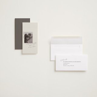 This is a truffle save the date with standard by Vera Lim called offset printing on recycled smooth signature in tall