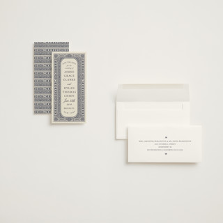 This is a blackberry save the date with standard by Katharine Watson called deco frame printing on signature in tall