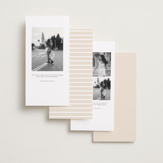 This is a linen save the date with standard by Vanessa Doyle called film roll printing on recycled smooth signature in tall