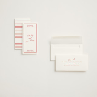 This is a pomodoro save the date with standard by Megan Davis called coppola printing on signature in tall