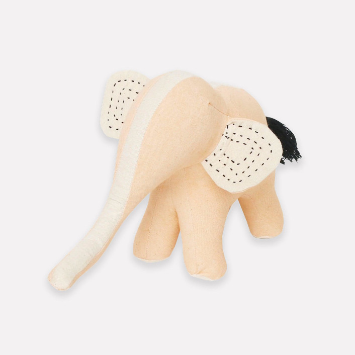 Handmade Elephant Stuffed Animal - Blush