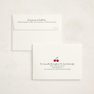 This is a tomato kids thank you cards with standard by Kelly Watkins called cherries printing on strathmore in standard