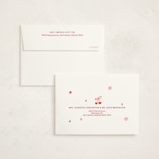 This is a pretty in pink kids thank you cards with standard by Helena Vitto called dancing queen printing on strathmore in standard