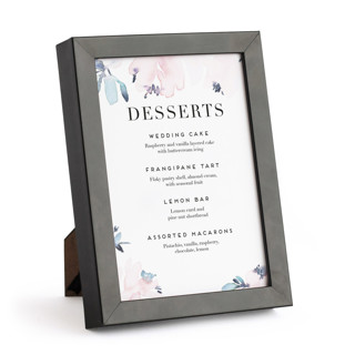 This is a black place card holders by Minted called black 5x7 frame in standard