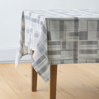This is a pencil table linens by Katie Wahn called sketchy plaid in standard