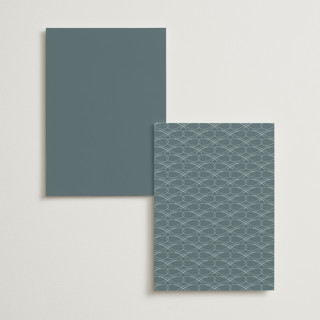 This is a sea & sky table numbers with foil pressed by Kaydi Bishop called eternal printing on doublethick in standard