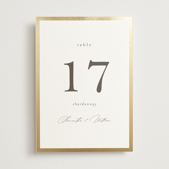 surround FoilPressed Table Numbers by Nicole Walsh Minted