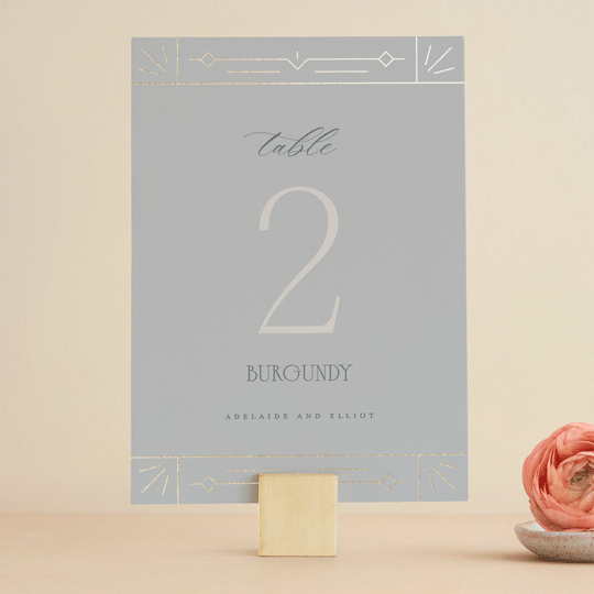 Adelaide FoilPressed Table Numbers by JeAnna Casper Minted