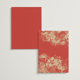 This is a cherry table numbers with foil pressed by Shannon Chen of Four Wet Feet Studio called happiness printing on doublethick in standard