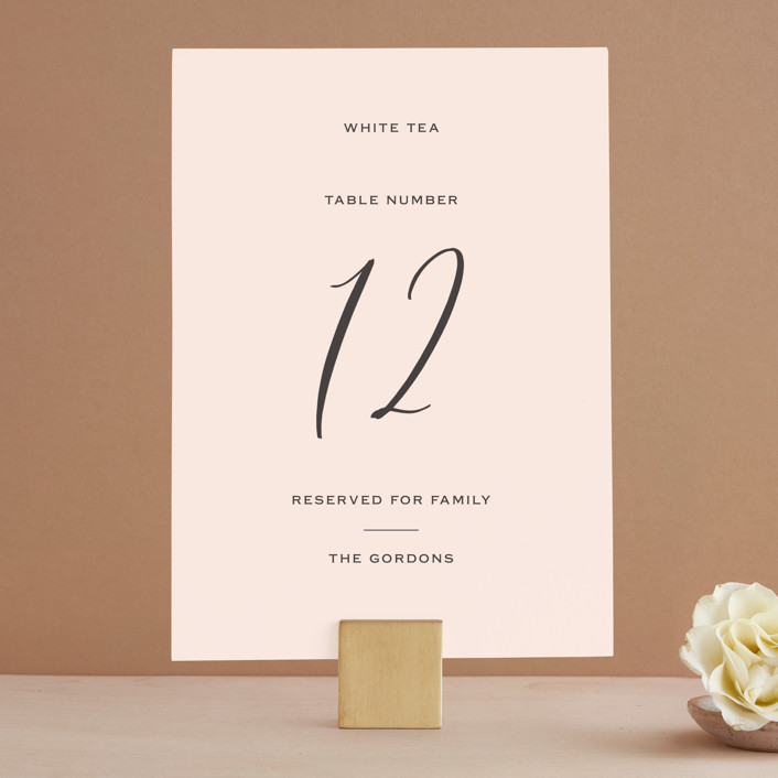 "Vision of Love" - Table Numbers in First Kiss by Design Lotus.