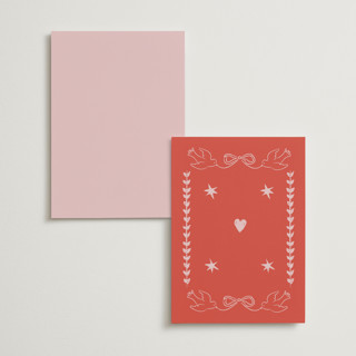 This is a peach table numbers with standard by Helena Vitto called the bird song printing on doublethick in standard