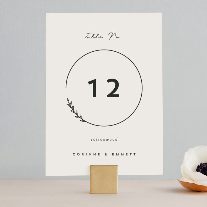 "Connect" - Table Numbers in Almond by Brianne Larsen.