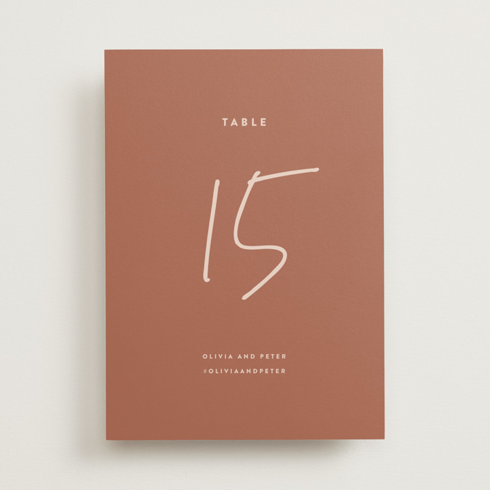 Signed Wedding Table Numbers by JoAnn Jinks Minted