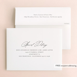 This is a ecru wedding thank you cards with standard by Anna Elder called cielo printing on recycled smooth signature in standard