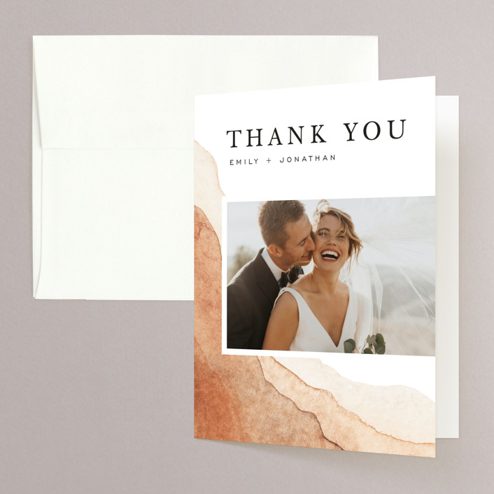 Watercolor dune Thank You Card by Yuliya Evseeva Minted