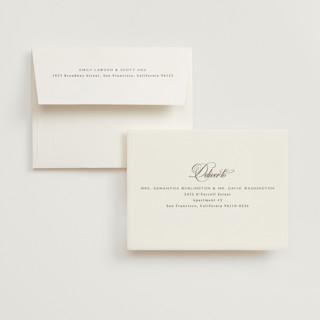 This is a tuxedo wedding thank you cards with standard by Orasie called side by side printing on recycled smooth signature in standard