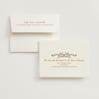 This is a sunset wedding thank you cards with standard by Maja Cunningham called chantilly printing on signature in standard
