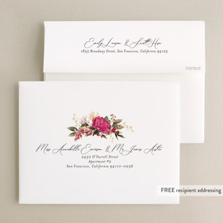 This is a magenta wedding thank you cards with standard by Susan Moyal called lush printing on recycled smooth signature in standard