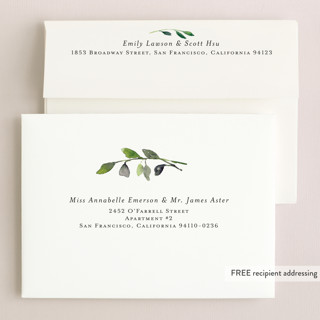 This is a floral wedding thank you cards with standard by Mere Paper called spring wildflowers printing on signature in standard