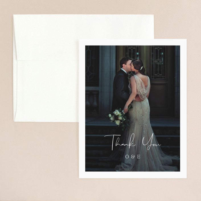 In Love Customizable Thank You Card Black By Carolyn Maclaren In Love Customizable Thank You Card Black By Carolyn Maclaren